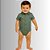 Body Social Bebê Menino  Verde com Gola Polo e Botões - Carinhoso - Imagem 2