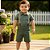 Body Social Bebê Menino  Verde com Gola Polo e Botões - Carinhoso - Imagem 1