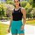 Shorts Selene Feminino Basico Sem Costura Canelado Fitness - Imagem 5