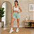 Shorts Selene Feminino Basico Sem Costura Canelado Fitness - Imagem 1