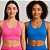 Top Sem Costura Feminino Fitness Confortável – Azul e Rosa Selene - Imagem 4