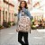 Mochila Juvenil Escolar Casual Espaçosa Floral - Imagem 7