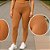 Calça Legging Selene Feminina Cós Alto Confortável Marrom Amarelado - Imagem 1
