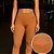 Calça Legging Selene Feminina Cós Alto Confortável Marrom Amarelado - Imagem 2