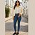 Calça Jeans Feminina Skinny Push Up Azul Médio – Cintura Média Malwee - Imagem 1