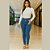 Calça Jeans Feminina Skinny Azul Médio – Cintura Média Malwee - Imagem 1