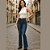 Calça Jeans Feminina Small Flare Push Up Azul Médio Malwee - Imagem 1