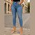 Calça Jeans Feminina Skinny Cropped Azul Claro – Cintura Média Malwee - Imagem 2