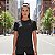 Camiseta Feminina Preta com Bolsos e Recorte Selene - Imagem 3