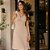 Vestido Curto/Midi Canelado em Viscose com Decote V e Detalhe Franzido no Busto Cereja Rosa - Imagem 5