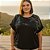Blusa Feminina Plus Size em Viscose com Estampa Deixe Fluir Cereja Rosa - Imagem 7