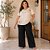 Blusa Feminina Plus Size em Viscose com Estampa Floral e Gola Redonda Cereja Rosa - Imagem 5