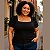 Blusa Plus Size Feminina Gola Quadrada Manga Bufante Habana - Imagem 3