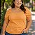 Blusa Plus Size Feminina Gola Quadrada Manga Bufante Habana - Imagem 4