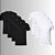 Kit 05 Camisetas Pretas/ Brancas Slim Gola Careca Masculina- Hering - Imagem 6