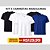 Kit 05 Camisetas Sortidas Branca, Preta e Azul Slim Gola Careca Masculina- Hering - Imagem 1