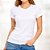 Kit Com 2 Camisetas Slim Feminina Branca e Cinza - Hering - Imagem 3