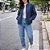 Jaqueta Jeans Feminina Bomber com Zíper Frontal, Bolsos Laterais e Punhos Elásticos Malwee - Imagem 2
