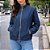 Jaqueta Jeans Feminina Bomber com Zíper Frontal, Bolsos Laterais e Punhos Elásticos Malwee - Imagem 3