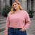 Blusão Cropped de Moletom Feminino Plus Size Manga Longa Gola Redonda Malwee - Imagem 1
