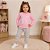 Conjunto Moletom Inverno Menina Blusa Beautiful E Calça Lisa Kely Kety - Imagem 7