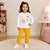 Conjunto Moletom Inverno Menina Blusa Beautiful E Calça Lisa Kely Kety - Imagem 1