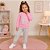 Conjunto Moletom Inverno Menina Blusa Beautiful E Calça Lisa Kely Kety - Imagem 8