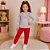 Conjunto Moletom Inverno Menina Blusa Love E Calça Lisa Kely Kety - Imagem 7