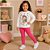 Conjunto Moletom Infantil Menina Blusa Estampada E Legging Kely & Kety - Imagem 5