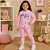 Conjunto Moletom Infantil Menina Inverno com Capuz Estampa Pretty Calça Lisa Sem Bolsos Kely & Kety - Imagem 7
