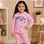 Conjunto Moletom Infantil Menina Inverno com Capuz Estampa Pretty Calça Lisa Sem Bolsos Kely & Kety - Imagem 6
