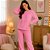 Pijama Feminino Soft Adulto Inverno Peluciado Quentinho Manga Longa Calça Longa Tardani - Imagem 8