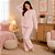 Pijama Feminino Soft Adulto Inverno Peluciado Quentinho Manga Longa Calça Longa Tardani - Imagem 17