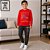 Conjunto Infantil de Moletom Masculino Gamer Menino Inverno Blusa Estampada + Calça Lisa Rei Rex - Imagem 6