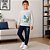 Conjunto Infantil de Moletom Masculino Gamer Menino Inverno Blusa Estampada + Calça Lisa Rei Rex - Imagem 1