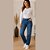 Calça Jeans Feminina Western Reta Cintura Média Wrangler - Imagem 4