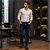 Calça Jeans Masculina Wrangler Slim Azul Escuro - Imagem 1