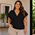 Blusa Feminina Plus Size Decote V Cereja Rosa - Imagem 1