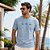 Camiseta Masculina Azul Estampada Peixes Manga Curta Gola Careca Hering - Imagem 4