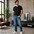 Calça Jeans Masculina Reta Azul com Bolsos e Fechamento em Zíper Hering - Imagem 2