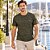 Camiseta Masculina Hering Verde Mesclada Gola Redonda - Imagem 1