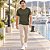 Camiseta Masculina Hering Verde Mesclada Gola Redonda - Imagem 2