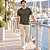 Camiseta Masculina Hering Verde Mesclada Gola Redonda - Imagem 3