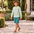 Conjunto Menino Carinhoso Camisa Manga Longa e Bermuda em Tricoline - Imagem 7