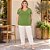 Blusa Feminina Plus Size Manga Curta Decote V em Canelado de Viscose Malwee - Imagem 5