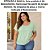 Blusa Feminina Plus Size Verde Claro Manga Curta Gola Redonda -Basicamente - Imagem 2