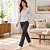 Blusa Básica Feminina Manga Longa Decote V Viscose Stretch Cinza Claro Malwee - Imagem 2