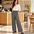 Calça Feminina Wide Leg Canelada com Bolsos Laterais e Cós Elástico Malwee - Imagem 3