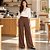 Calça Feminina Wide Leg Canelada com Bolsos Laterais e Cós Elástico Malwee - Imagem 12