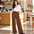 Calça Feminina Wide Leg Canelada com Bolsos Laterais e Cós Elástico Malwee - Imagem 13